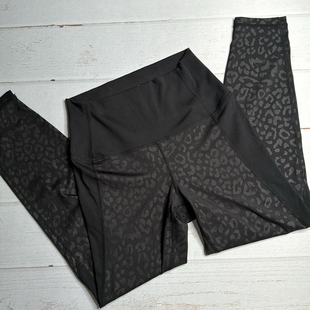 90 Degree by Reflex - Leopard Animal Print Leggings - Size Medium